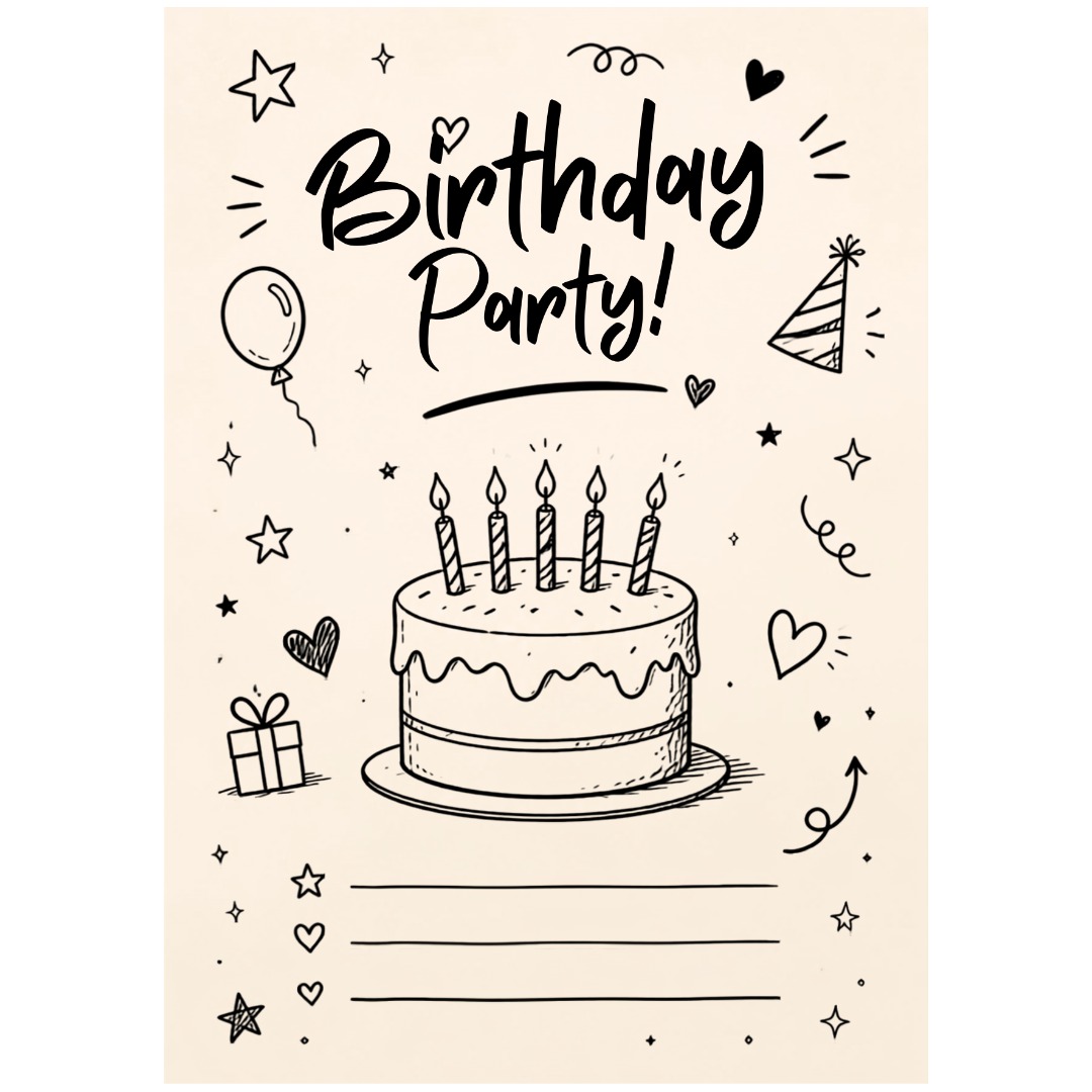 Birthday Party Doodle